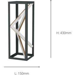 EGLO Penela Black and Gold LED Table Lamp - Size: 43 x 15 x 15cm - Wilko - thumbnail 5