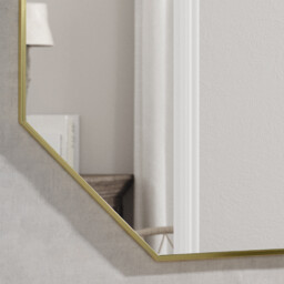 Gold Octagonal Mirror Gold - Wilko - thumbnail 3