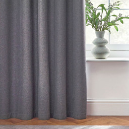 furn. Dawn Charcoal Thermal Blackout Eyelet Curtain 117 x 183cm - Size: W 183 x D 117cm - Grey - Wilko - thumbnail 5
