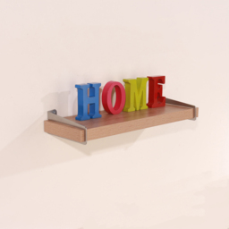 Core Products Keer Oak Effect Chunky Shelf with Slide On Metal Brackets 60cm - Size: 19.5 x 60 x 3.8cm - n/a - Wilko - thumbnail 3