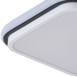 Living and Home Black and White LED Ceiling Light with 3 Colour Temperatures - Size: 5.5 x 25.5 x 25.5cm - Black + White - Wilko - thumbnail 7