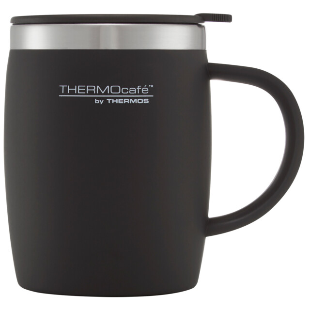 Thermocafe Desk Mug 450Ml - Black - Size: 9 x 12 x 24 cm - Thermos - Wilko - image 1