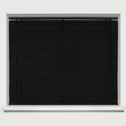 Caecus PVC Venetian Blind Black 195 x 150cm - Size: 150 x 195 x 2.5cm - Wilko