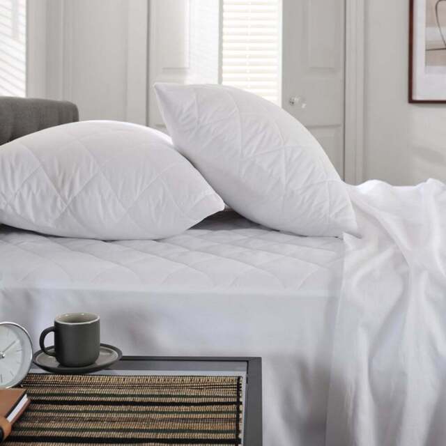 The Lyndon Company Super King Size Easy Wash Mattress Protector - White - Wilko - image 1