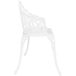 Charles Bentley Cast Aluminium Tulip Bench - Size: 2 Seater - White - Wilko - thumbnail 5