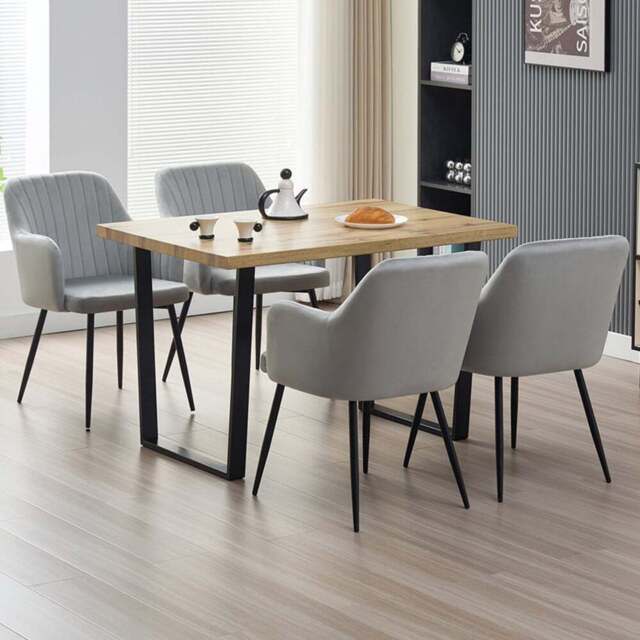 Indoor Living Colorado Charlotte 4 Seater Dining Set Grey - Wilko - image 1