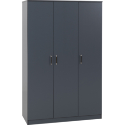 Seconique Dakota 3 Door Wardrobe Dark Grey Bedroom Furniture Set - Size: 175 x 110 x 48cm - Wilko - thumbnail 4
