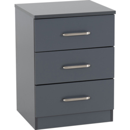 Seconique Dakota 3 Door Wardrobe Dark Grey Bedroom Furniture Set - Size: 175 x 110 x 48cm - Wilko - thumbnail 6
