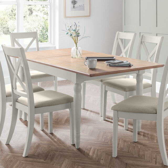 Julian Bowen Provence 4 Seater Extending Dining Table - Wood - Wilko - image 1