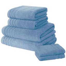 Rapport Home So Soft Blue Cotton Face Cloth - Size: 0.1 x 30 x 30cm - Wilko