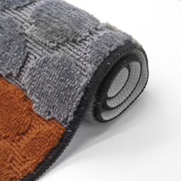 Velosso Hex Stripe Orange Bath Mat Set - Wilko - thumbnail 4