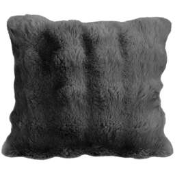 Sweet Dreams Alpine Charcoal Faux Fur Cushion 56 x 56cm - Wilko