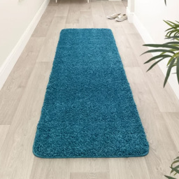 My Rug Teal Rug 67 x 200cm - Size: 67 x 200 x 2cm - Blue - Wilko - thumbnail 3