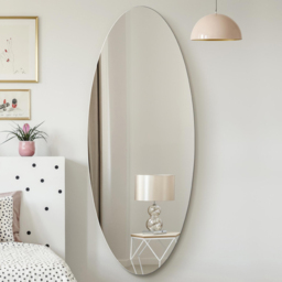 MirrorOutlet The Ovale Frameless Oval Wall Mirror 180 x 70cm - Clear - Wilko - thumbnail 3