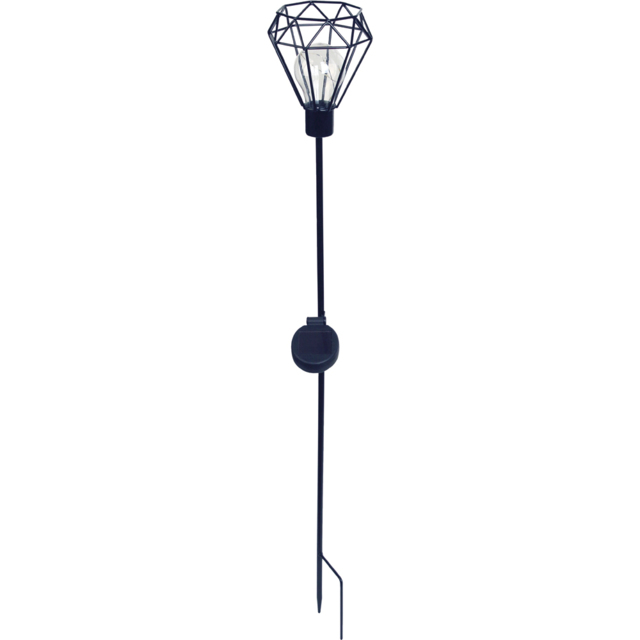 Luxform Solar Powered LED Diamond Metal Wire Stake Light - Size: 11 x 11 x 85cm - Multi - Wilko - image 1