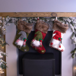St Helens White Luxury Christmas Gonk Stocking - Size: 24 x 42cm - Wilko - thumbnail 4