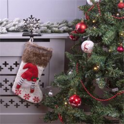 St Helens White Luxury Christmas Gonk Stocking - Size: 24 x 42cm - Wilko - thumbnail 3