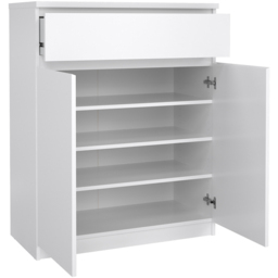 Florence 2 Door Single Drawer White High Gloss Sideboard - Size: 40 x 80.4 x 100.4cm - Furniture to Go - Wilko - thumbnail 5