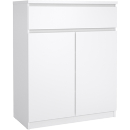 Florence 2 Door Single Drawer White High Gloss Sideboard - Size: 40 x 80.4 x 100.4cm - Furniture to Go - Wilko - thumbnail 3