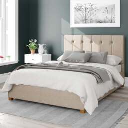 Aspire Hepburn Small Double Cream Malham Weave Ottoman Bed - Aspire Beds - Wilko - thumbnail 1