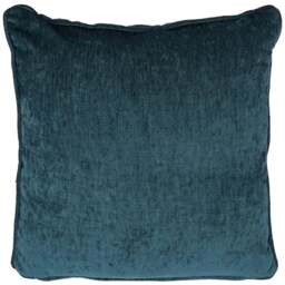 Divante Teal Chenille Cushion 45 x 45cm - Wilko - thumbnail 1