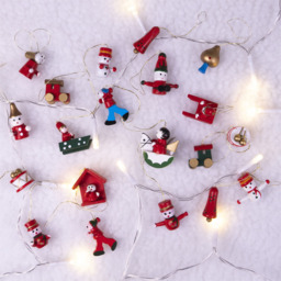 St Helens Wooden Christmas Hanging Ornaments 20 Pack - MULTI - Wilko - thumbnail 3