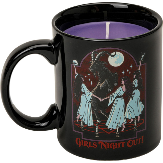 Steve Rhodes Girls Night Out Purple Rain Scented Candle with Black Mug - Size: 12 x 11.5 x 11.5cm - Wilko - image 1
