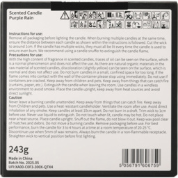 Steve Rhodes Girls Night Out Purple Rain Scented Candle with Black Mug - Size: 12 x 11.5 x 11.5cm - Wilko - thumbnail 7