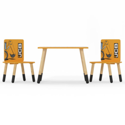 Kidsaw JCB 2 Seater Yellow Table and Chairs - Wilko - thumbnail 4