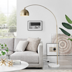 Furniturebox Adelaide Gold Standing Lamp - Size: 35 x 110 x 198cm - Wilko - thumbnail 3