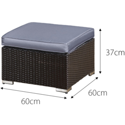 Oseasons Acorn 5 Seater Black Rattan Lounge Sofa Set - Wilko - thumbnail 6
