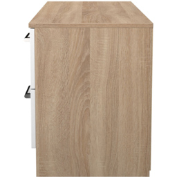 Crowndale Devon 4 Drawer Matt White and Bardolino Oak Bed Box Ready Assembled - White Matt & Bardolino Oak - Wilko - thumbnail 4