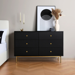 6 Drawer Black Chest of Drawers - Home Garden Direct - Wilko - thumbnail 4