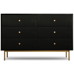 6 Drawer Black Chest of Drawers - Home Garden Direct - Wilko - thumbnail 3