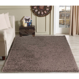 Desire Rugs Oxford Taupe Plain Shaggy Rug 80 x 150cm - Wilko - thumbnail 3