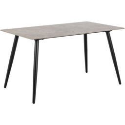 Florence 4 Seater Grey and Black Wicklow Rectangular Dining Table - Multi - Furniture To Go - Wilko - thumbnail 3