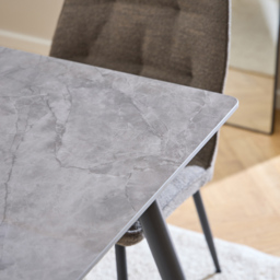 Florence 4 Seater Grey and Black Wicklow Rectangular Dining Table - Multi - Furniture To Go - Wilko - thumbnail 6
