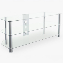 AVF Classic 3 Shelf Clear and Chrome Corner TV Stand - AVF Group Ltd - Wilko - thumbnail 3