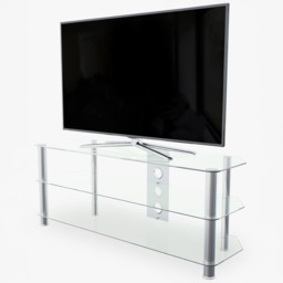 AVF Classic 3 Shelf Clear and Chrome Corner TV Stand - AVF Group Ltd - Wilko - thumbnail 5