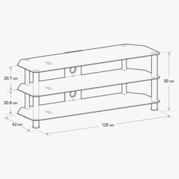 AVF Classic 3 Shelf Clear and Chrome Corner TV Stand - AVF Group Ltd - Wilko - thumbnail 7