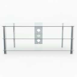 AVF Classic 3 Shelf Clear and Chrome Corner TV Stand - AVF Group Ltd - Wilko - thumbnail 4
