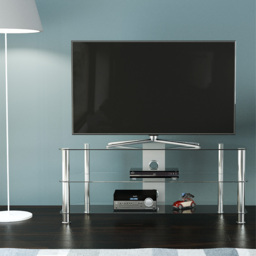AVF Classic 3 Shelf Clear and Chrome Corner TV Stand - AVF Group Ltd - Wilko - thumbnail 6