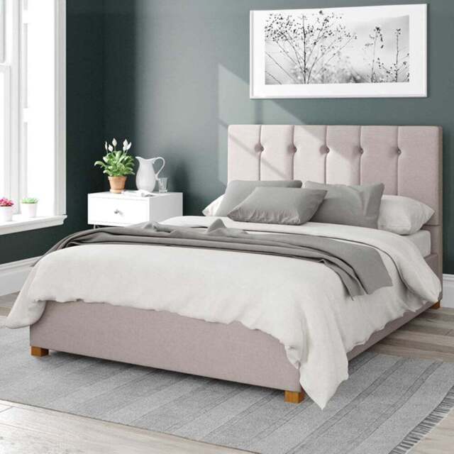 Aspire Hepburn Super King Off White Eire Linen Ottoman Bed - Aspire Beds - Wilko - image 1