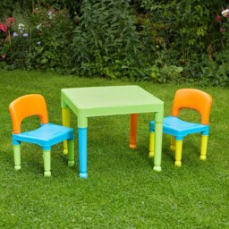 Liberty House Toys Kids Multicoloured Plastic Table and 2 Chairs Set - Size: 43 x 51 x 51cm - Wilko - thumbnail 4