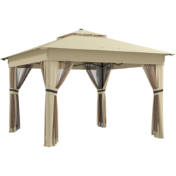 Outsunny 3 x 3m Khaki Solar LED Pop Up Gazebo - Green - Wilko - thumbnail 3