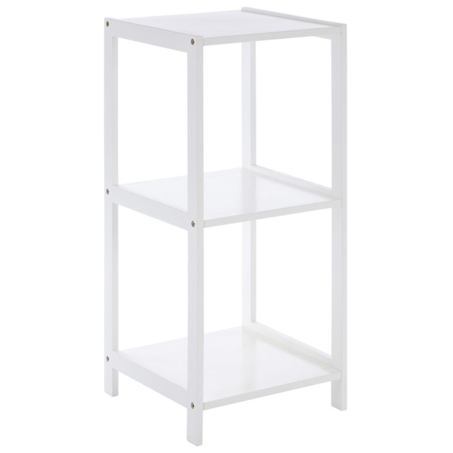 Premier Housewares 3 Tier Rustic Bathroom Shelf - Size: 36 x 36 x 78cm - White - Wilko - image 1
