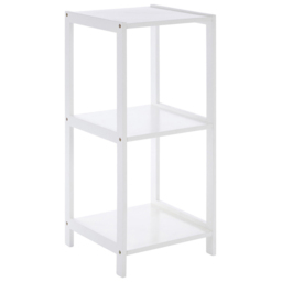 Premier Housewares 3 Tier Rustic Bathroom Shelf - Size: 36 x 36 x 78cm - White - Wilko - thumbnail 1