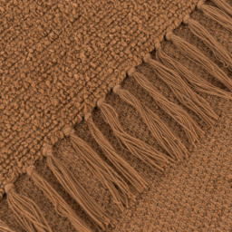 Yard Candar Ginger Textured Boucle Throw - Size: 170 x 130 x 1cm - Orange - Wilko - thumbnail 4