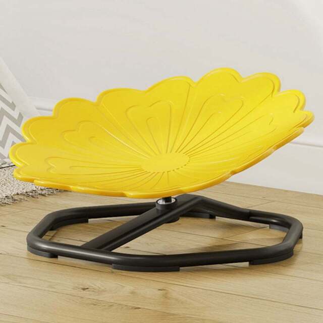 Tommy Toys Yellow Kids Flower Shaped Swivel Sensory Spinning Chair - Size: 29 x 50 x 54cm - Wilko - image 1