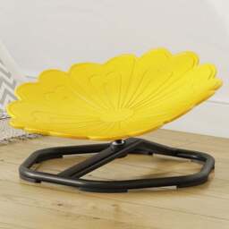 Tommy Toys Yellow Kids Flower Shaped Swivel Sensory Spinning Chair - Size: 29 x 50 x 54cm - Wilko